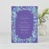 Invitation Mariage de printemps violet serein (Debout devant)