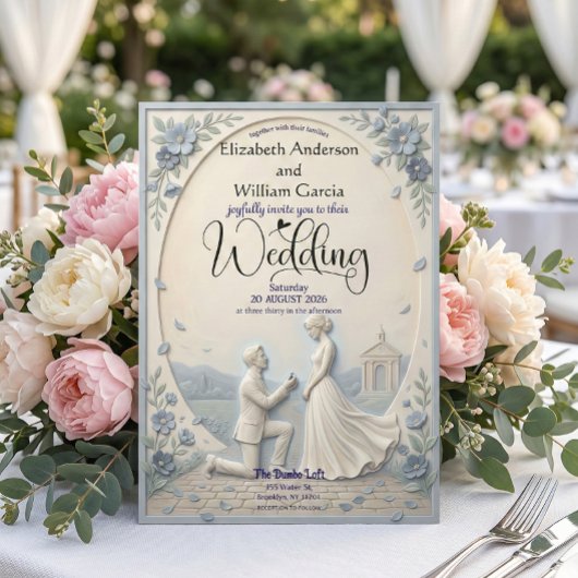 Invitation Mariage de Proposition Romantique Classique