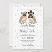 Invitation Mariage de Pug Chien (Devant)