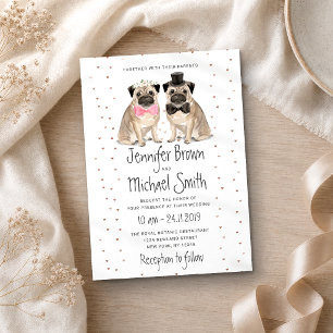Invitation Mariage de Pug Chien
