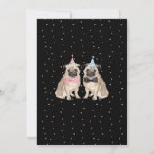 Invitation Mariage de Pug noir Chien (Dos)