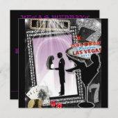 Invitation Mariage de Purple Vegas (Devant / Derrière)