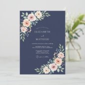 Invitation Mariage de Ranunculus Corail de Minuit et d'Eucaly (Debout devant)
