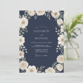 Invitation Mariage de Ranunculus d'Ivoire et d'Eucalyptus à M (Debout devant)