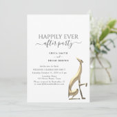 Invitation Mariage de réception de fuite minimal (Debout devant)