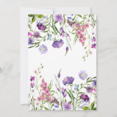 Invitation Mariage de réception Décontracté Fleur sauvage vio (Dos)
