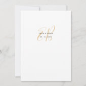 Invitation Mariage de Réception d'Elopement Minimal (Dos)