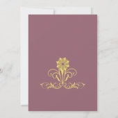 Invitation Mariage de réception élégant victorien (Dos)