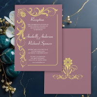Mariage de réception élégant victorien