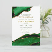 Invitation Mariage de réception Emerald and Gold Parties scin (Debout devant)