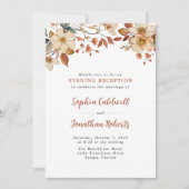Invitation Mariage de réception Rustique Fleur sauvage (Devant)