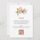 Invitation Mariage de réception Rustique Fleur sauvage (Dos)