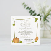 Invitation Mariage de récolte Citrouille d'automne (Debout devant)
