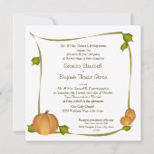 Invitation Mariage de récolte Citrouille d'automne (Devant)