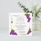 Invitation Mariage de récolte de raisins (Debout devant)