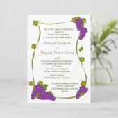 Invitation Mariage de récolte de vigne (Debout devant)