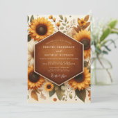 Invitation Mariage de récolte rustique Solidago (Debout devant)