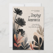 Invitation Mariage de remplissage d'aquarelle gras (Devant)