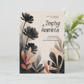 Invitation Mariage de remplissage d'aquarelle gras (Debout devant)