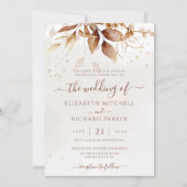 Invitation Mariage de remplissage d'automne en terre cuite ro (Devant)