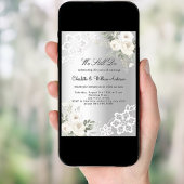 Invitation Mariage de renouvellement de voeu de dentelle fleu