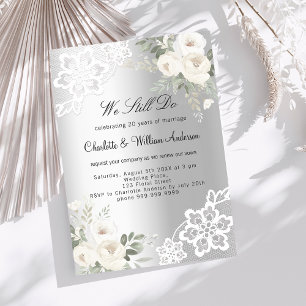 Invitation Mariage de renouvellement de voeu de luxe en dente