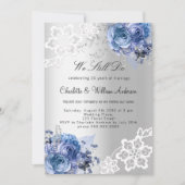 Invitation Mariage de renouvellement du voeu de dentelle fleu (Devant)