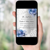 Invitation Mariage de renouvellement du voeu de dentelle fleu