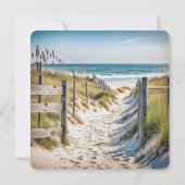 Invitation Mariage de renouvellement Vow Beach (Dos)