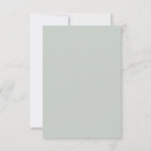 Invitation Mariage de répétition de eucalyptus vert rustique (Dos)