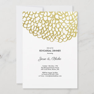 Invitation Mariage de répétition de Motif pétale dessiné à la