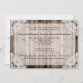Invitation Mariage de répétition en dentelle blanche antique (Dos)