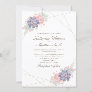 Invitation Mariage de ressort de couleur aquarelle