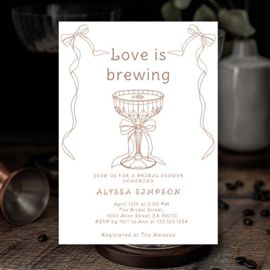 Invitation Mariage de rêve au Martini Espresso