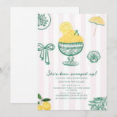 Invitation Mariage de Rêve avec Glace au Citron (Devant / Derrière)