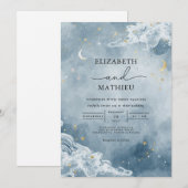 Invitation Mariage de rêve de nuages célestes (Devant / Derrière)
