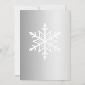 Invitation Mariage de rêve Flocon de neige d'hiver Ombre arge (Dos)