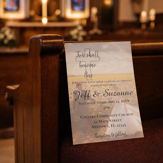 Invitation Mariage de rêve moderne Deux en Un