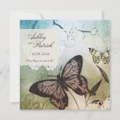 Invitation Mariage de rêve papillon (Devant)