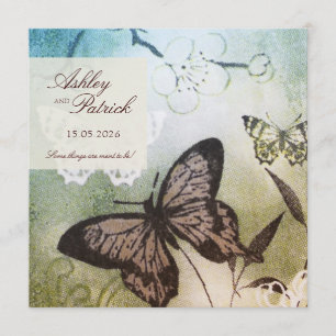 Invitation Mariage de rêve papillon