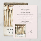Invitation Mariage de Rêve pour les Cœurs (Devant / Derrière)