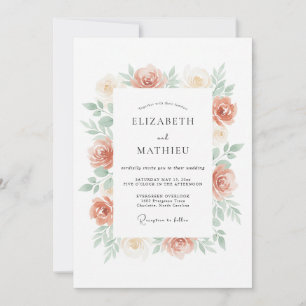 Invitation Mariage de rêve printanier aux pêches