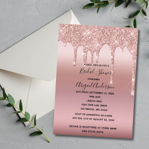 Invitation Mariage de Rêve Rose Gold et Rose Pâle