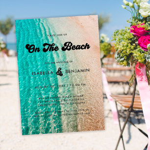 Invitation Mariage de Rêve sur la Plage, Cool et Groovy
