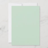 Invitation Mariage de rêve vert menthe au printemps (Dos)