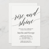 Invitation Mariage de Rise and Shine Brunch Script moderne (Devant / Derrière)