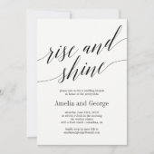Invitation Mariage de Rise and Shine Brunch Script moderne (Devant)