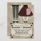 Invitation Mariage de rockabilly, mariage 5x7 * (Devant / Derrière)