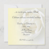Invitation mariage de rose blanc jaune islamique / fiançaille (Dos)