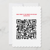 Invitation Mariage de Rose de Fleurs de code QR orange brûlée (Dos)
